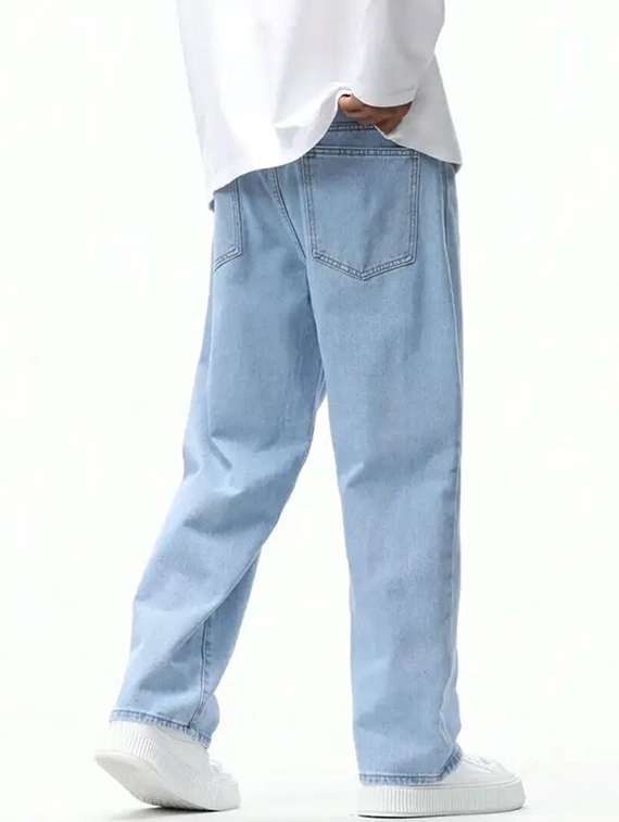 men plain mid rise full length jeans - 22344259 -  Standard Image - 2