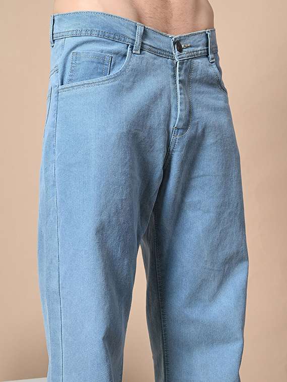 men plain mid rise full length jeans - 22344323 -  Standard Image - 2