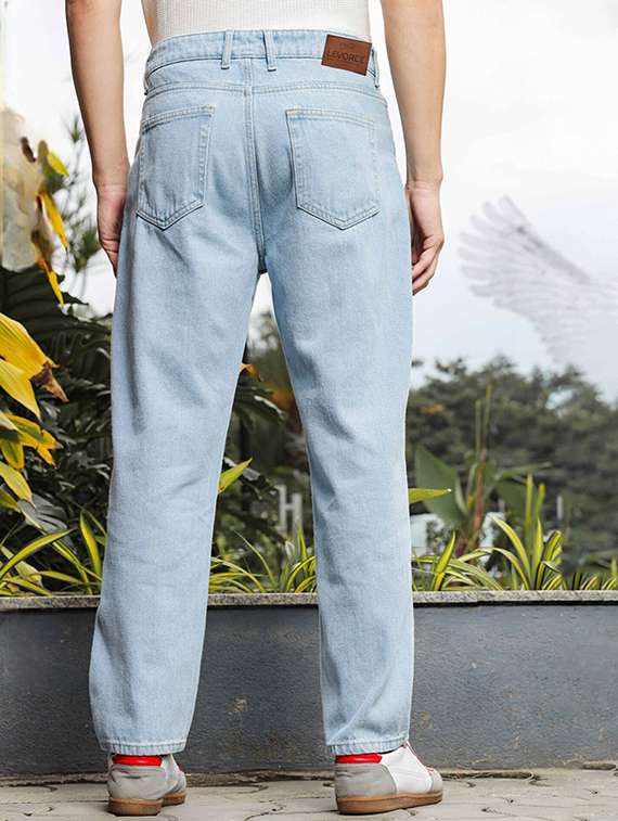 men plain mid rise full length straight fit jeans - 22344334 -  Standard Image - 2