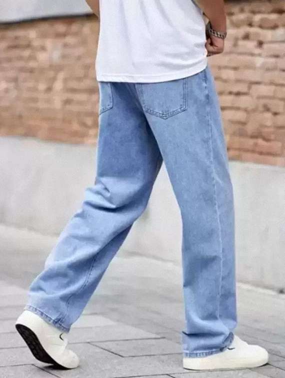 men plain mid rise full length jeans - 22344339 -  Standard Image - 2