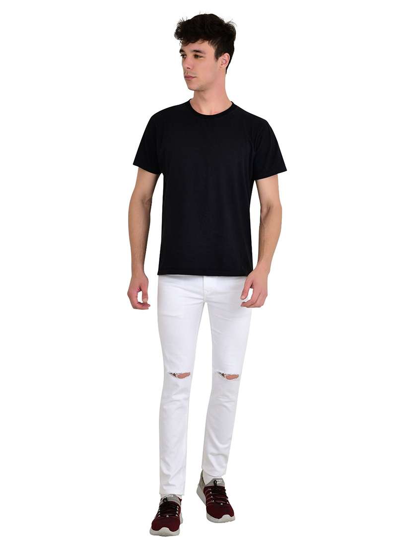 men slash knee mid rise full length jeans - 22344389 -  Standard Image - 2