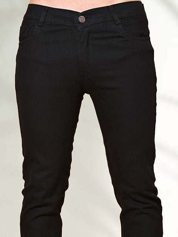 men plain mid rise full length slim fit jeans - 22344588 -  Standard Image - 2