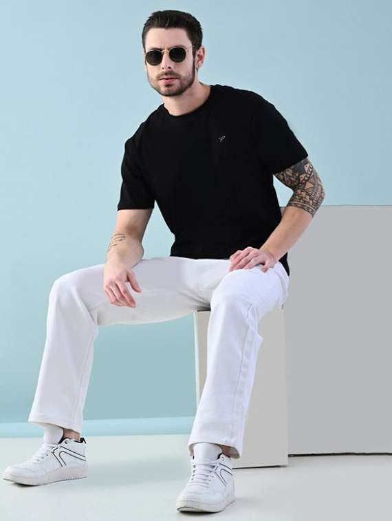 men plain mid rise full length jeans - 22344779 -  Standard Image - 2