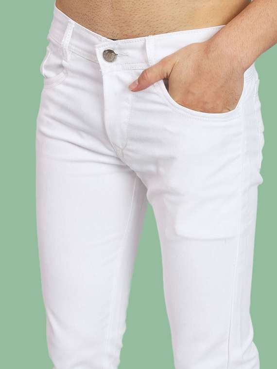 men plain mid rise full length jeans - 22344839 -  Standard Image - 2
