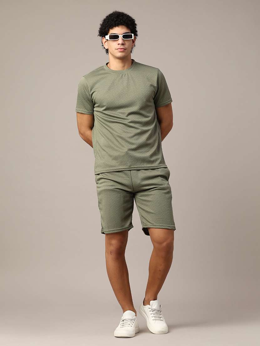 olive cotton plain coord set - 22345179 -  Standard Image - 2