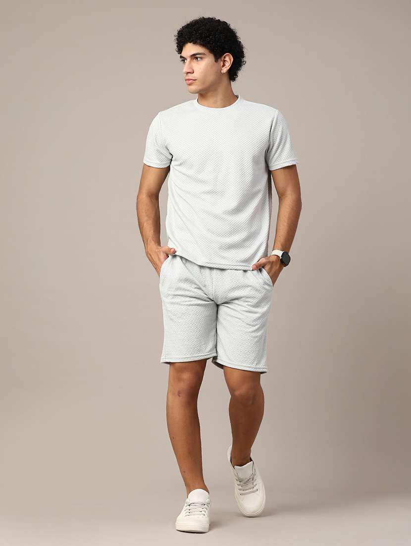 grey cotton plain coord set - 22345180 -  Standard Image - 2