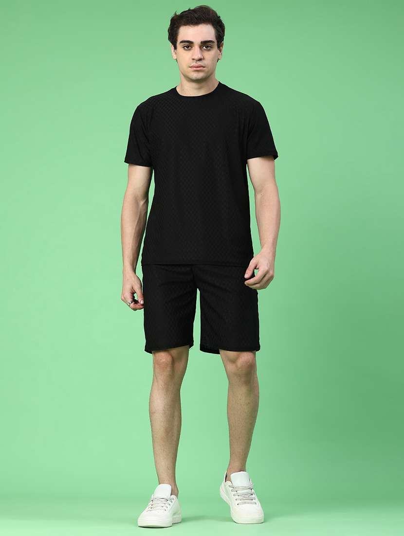 black cotton plain coord set - 22345186 -  Standard Image - 2