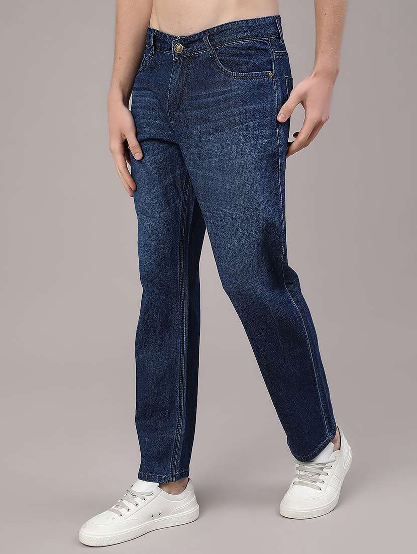 men washed mid rise full length straight jeans - 22345608 -  Standard Image - 2