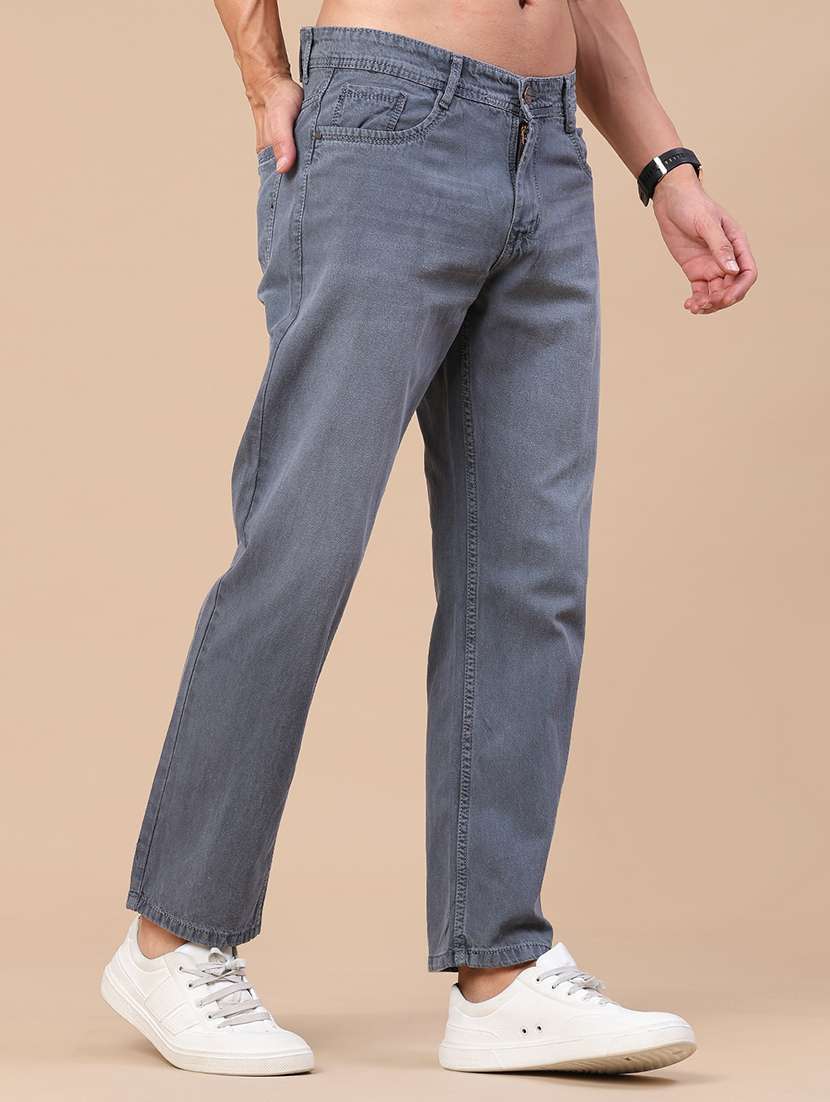 men washed mid rise full length straight jeans - 22345612 -  Standard Image - 2