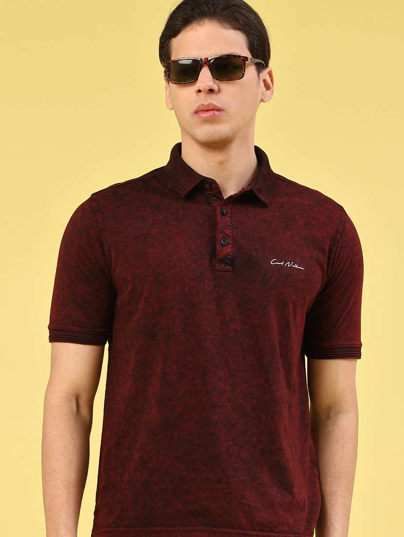 men printed short sleeve regular fit polo t-shirt - 22345619 -  Standard Image - 2