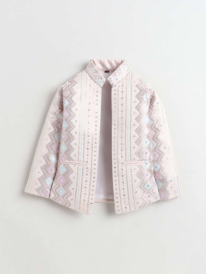 boys embroidered long sleeve sherwani set - 22345915 -  Standard Image - 2