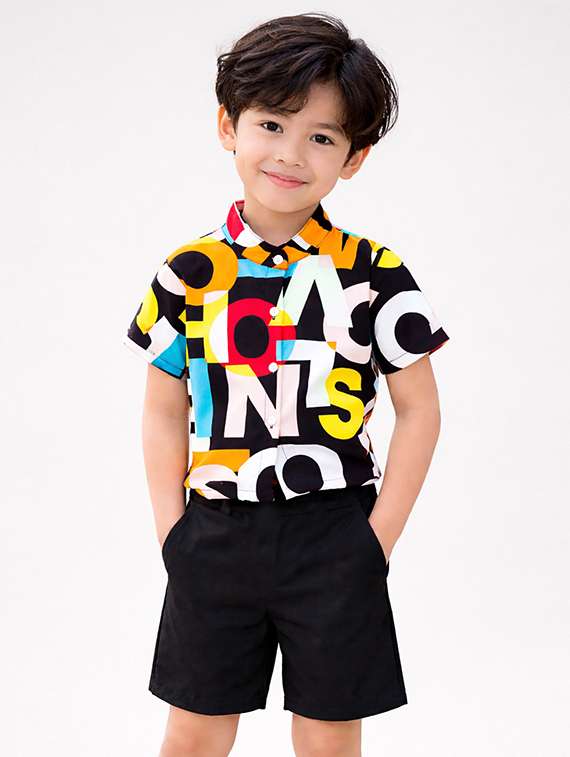 boys printed shirt and shorts set - 22345944 -  Standard Image - 2