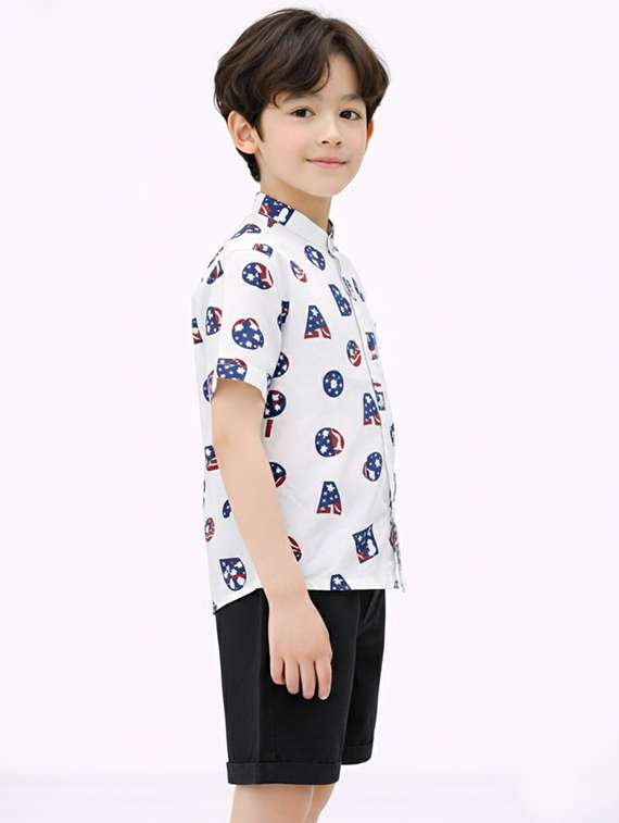 boys printed shirt and shorts set - 22345961 -  Standard Image - 2