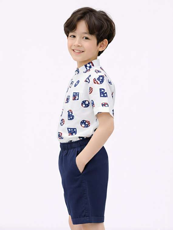 boys printed shirt and shorts set - 22345962 -  Standard Image - 2