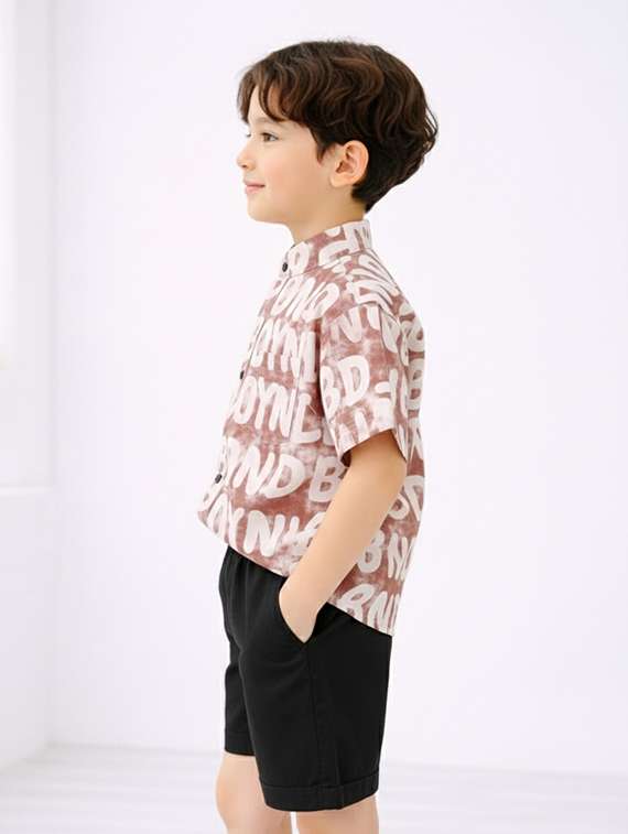 boys printed shirt and shorts set - 22345977 -  Standard Image - 2
