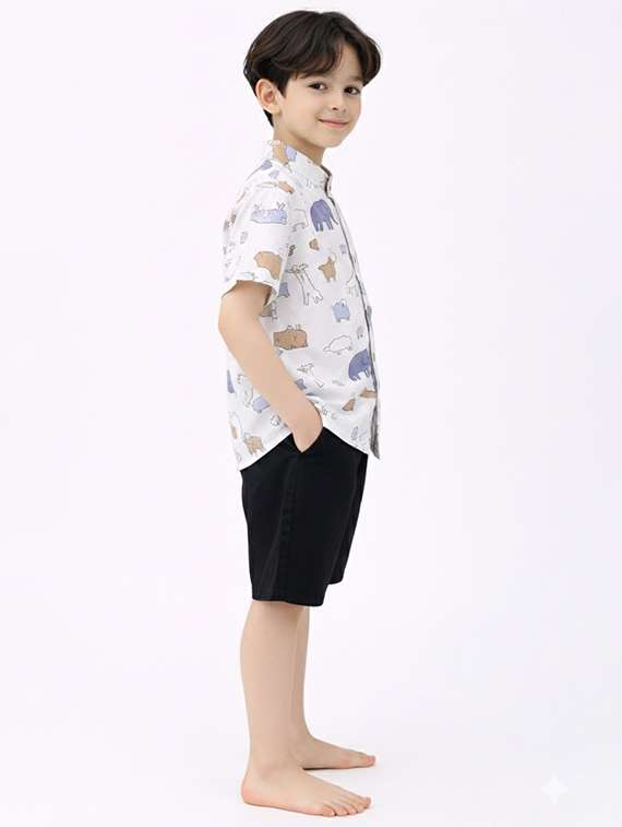 boys printed shirt and shorts set - 22346007 -  Standard Image - 2