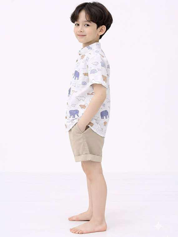 boys printed shirt and shorts set - 22346009 -  Standard Image - 2