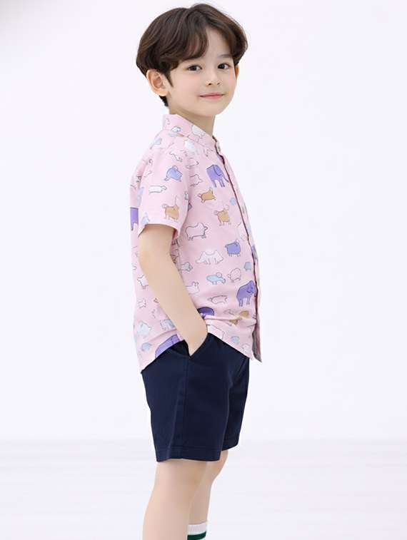 Boys Printed Shirt And Shorts Set - 22346012 -  Standard Image - 2