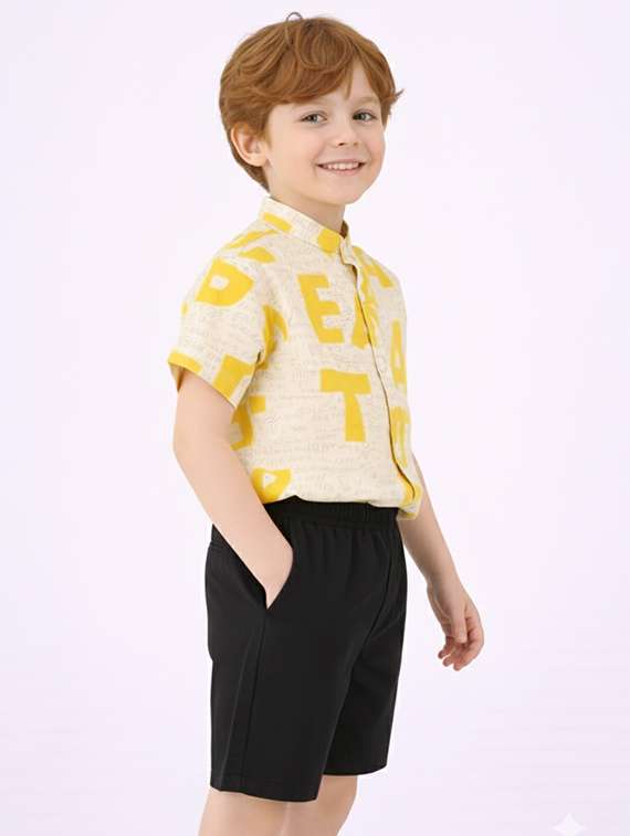 boys printed shirt and shorts set - 22346054 -  Standard Image - 2