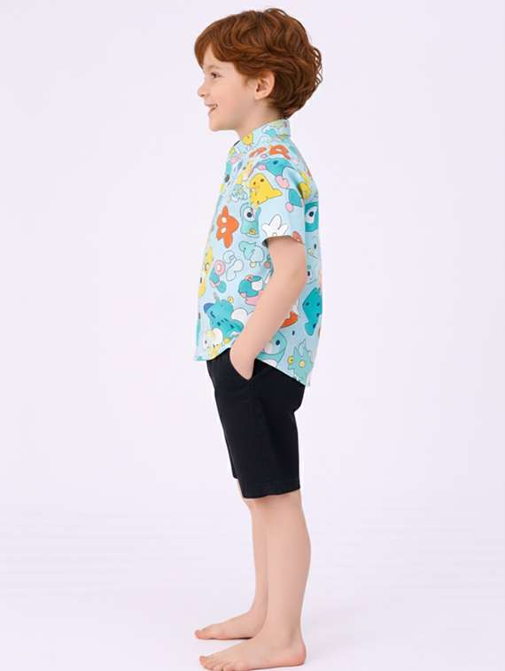 boys printed shirt and shorts set - 22346059 -  Standard Image - 2