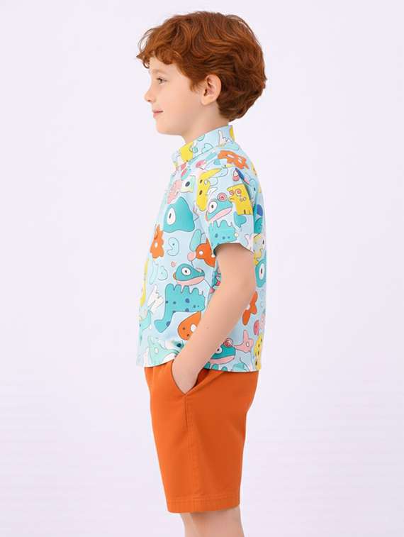 boys printed shirt and shorts set - 22346062 -  Standard Image - 2
