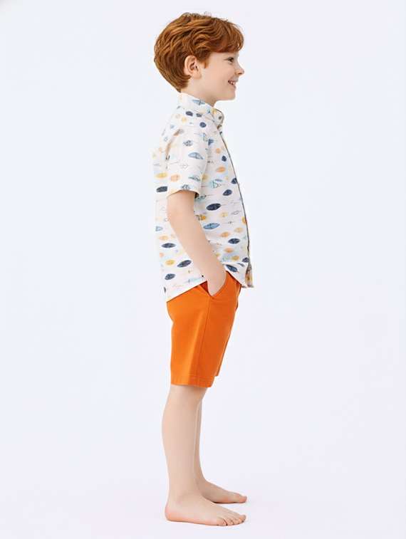 boys printed shirt and shorts set - 22346071 -  Standard Image - 2