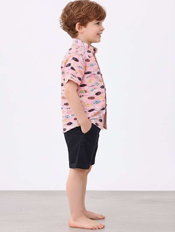 boys printed shirt and shorts set - 22346072 -  Standard Image - 2