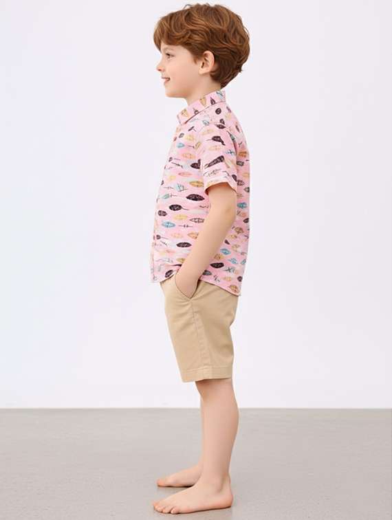 boys printed shirt and shorts set - 22346074 -  Standard Image - 2