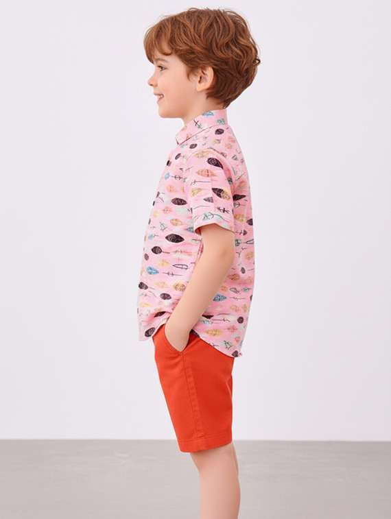 boys printed shirt and shorts set - 22346075 -  Standard Image - 2