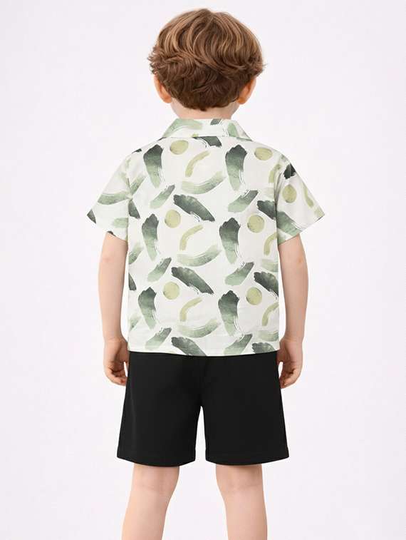 boys printed shirt and short set - 22346081 -  Standard Image - 2