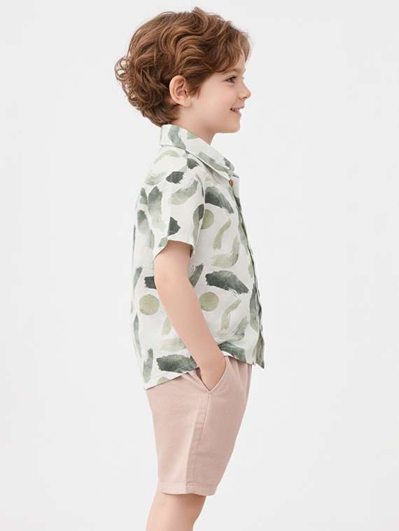 boys printed shirt and shorts set - 22346083 -  Standard Image - 2