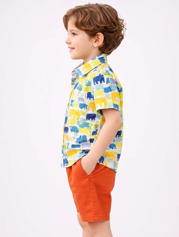 boys printed shirt and shorts set - 22346088 -  Standard Image - 2