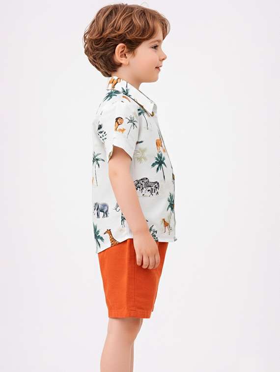 boys printed shirt and shorts set - 22346092 -  Standard Image - 2