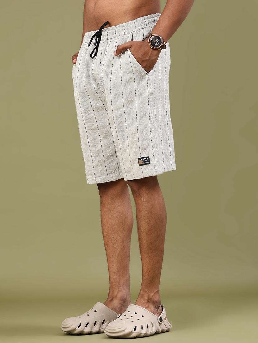 men striped mid rise regular fit bermuda shorts - 22346110 -  Standard Image - 2