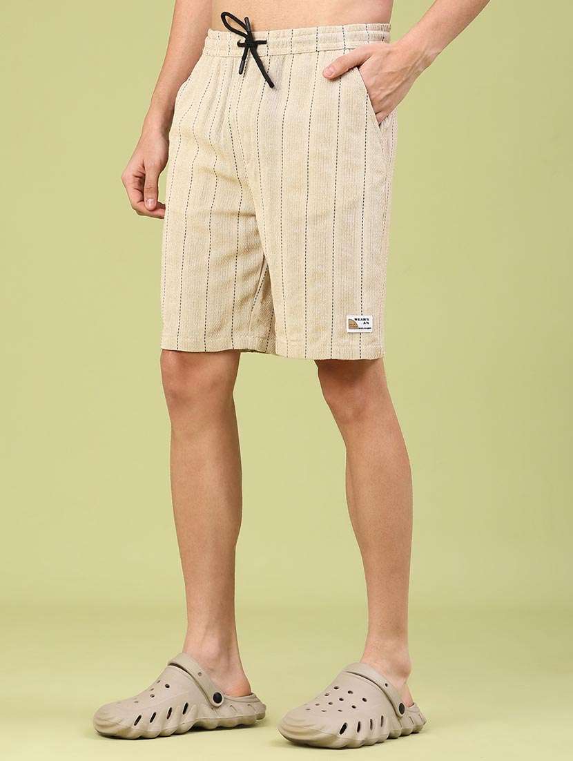 men striped mid rise regular fit bermuda shorts - 22346111 -  Standard Image - 2