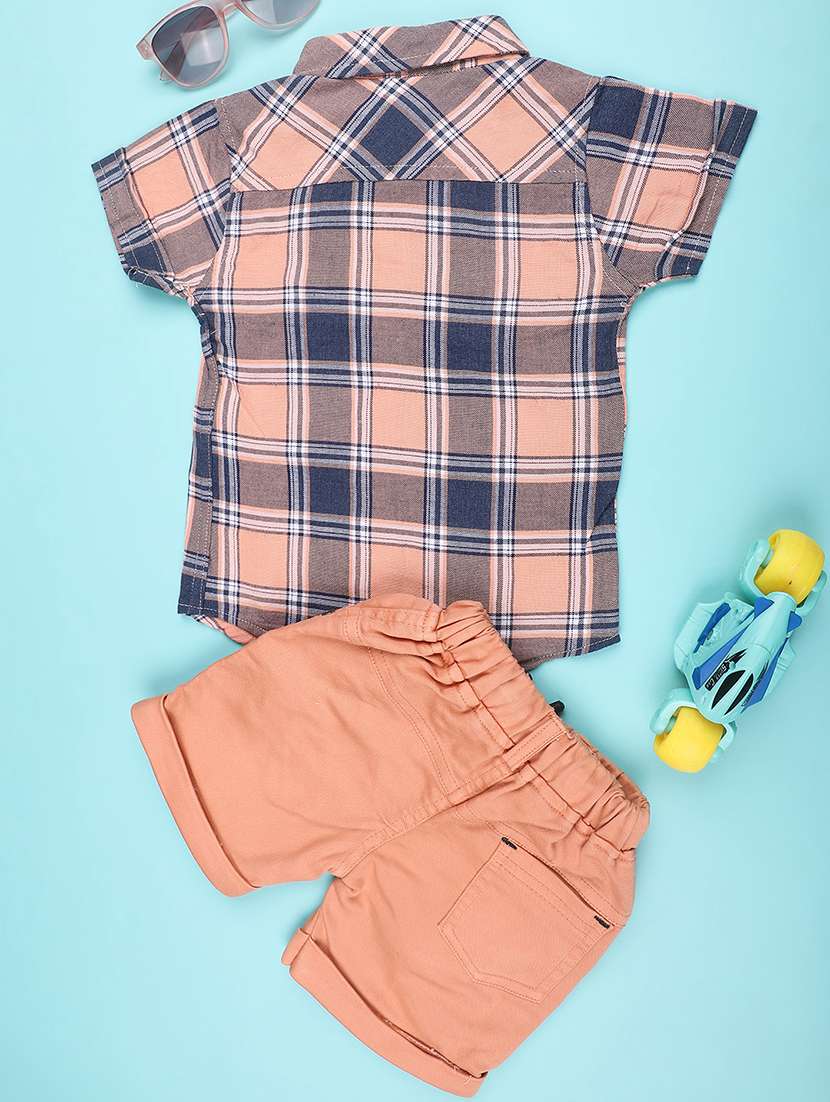 orange cotton combo infant twin set - 22346141 -  Standard Image - 2