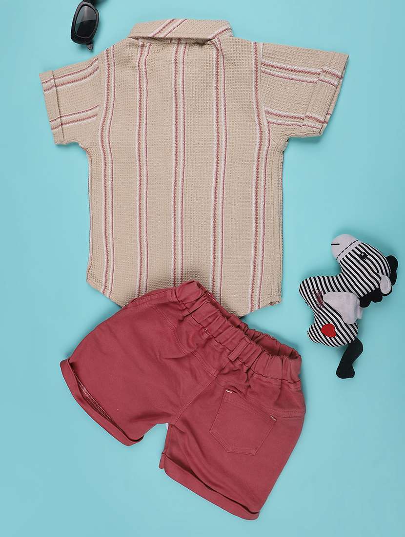 peach cotton combo infant twin set - 22346150 -  Standard Image - 2
