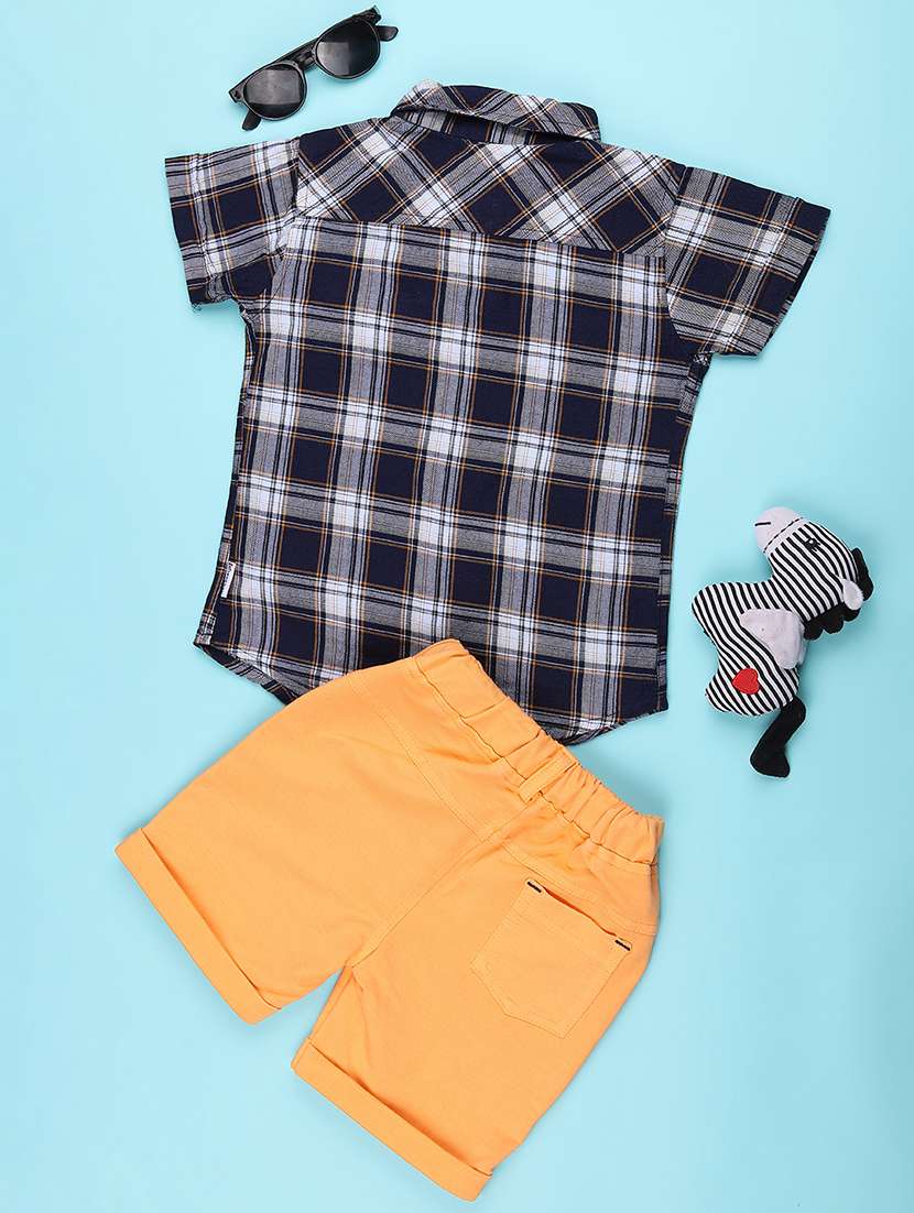 orange cotton combo infant twin set - 22346155 -  Standard Image - 2