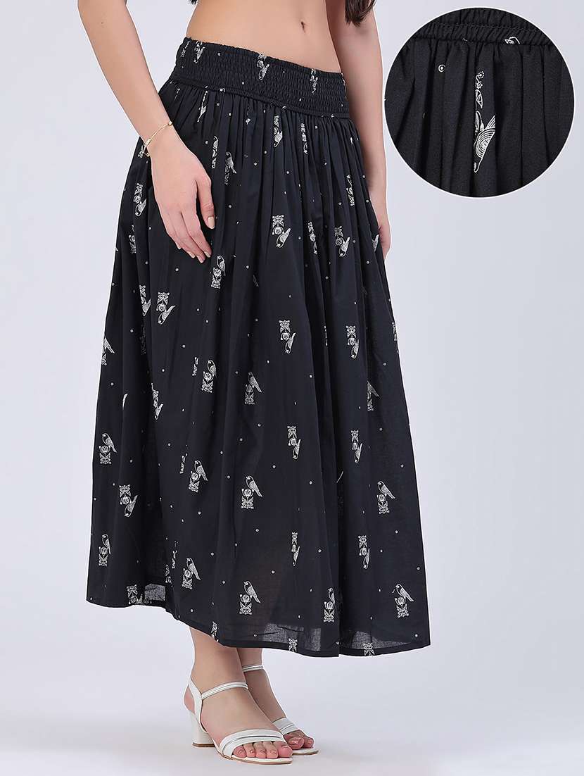 women printed high rise flared skirt - 22346173 -  Standard Image - 2