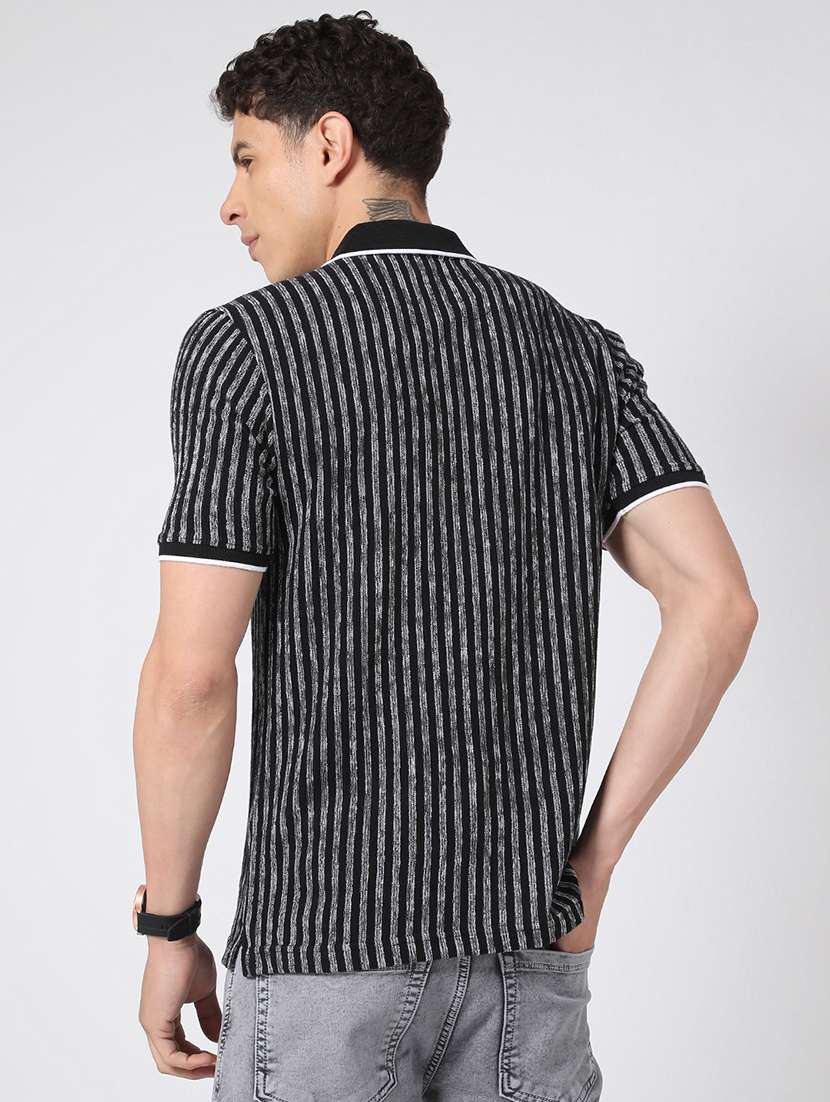 striped polo neck regular fit t-shirt - 22346241 -  Standard Image - 2