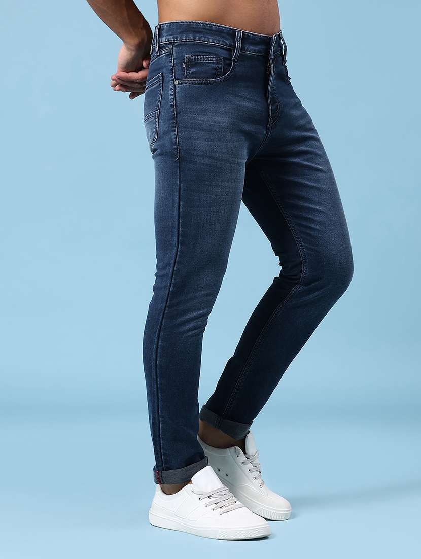 men washed mid rise full length slim fit jeans - 22346247 -  Standard Image - 2