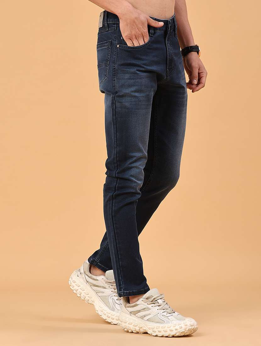 men washed mid rise ankle length slim fit jeans - 22346248 -  Standard Image - 2