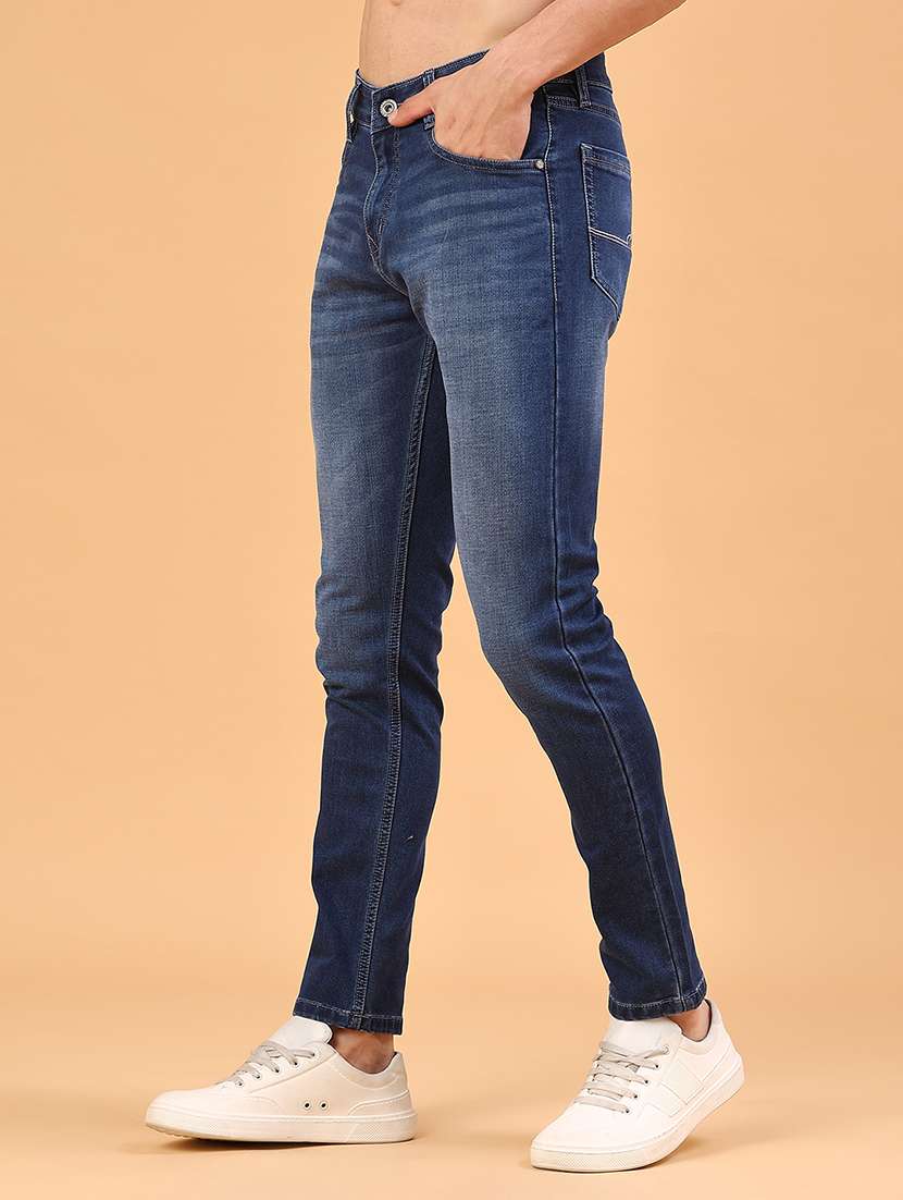 men washed mid rise full length slim fit jeans - 22346250 -  Standard Image - 2