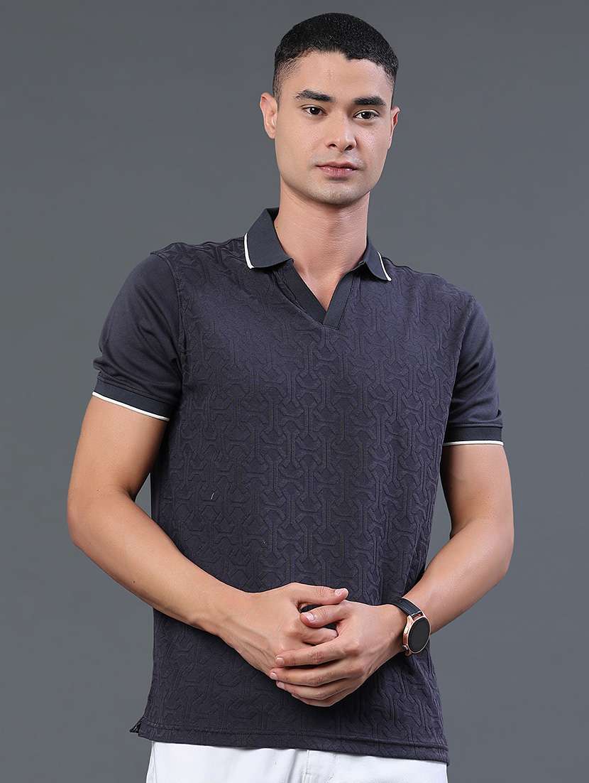 men self design short sleeve regular fit polo t-shirt - 22346254 -  Standard Image - 2
