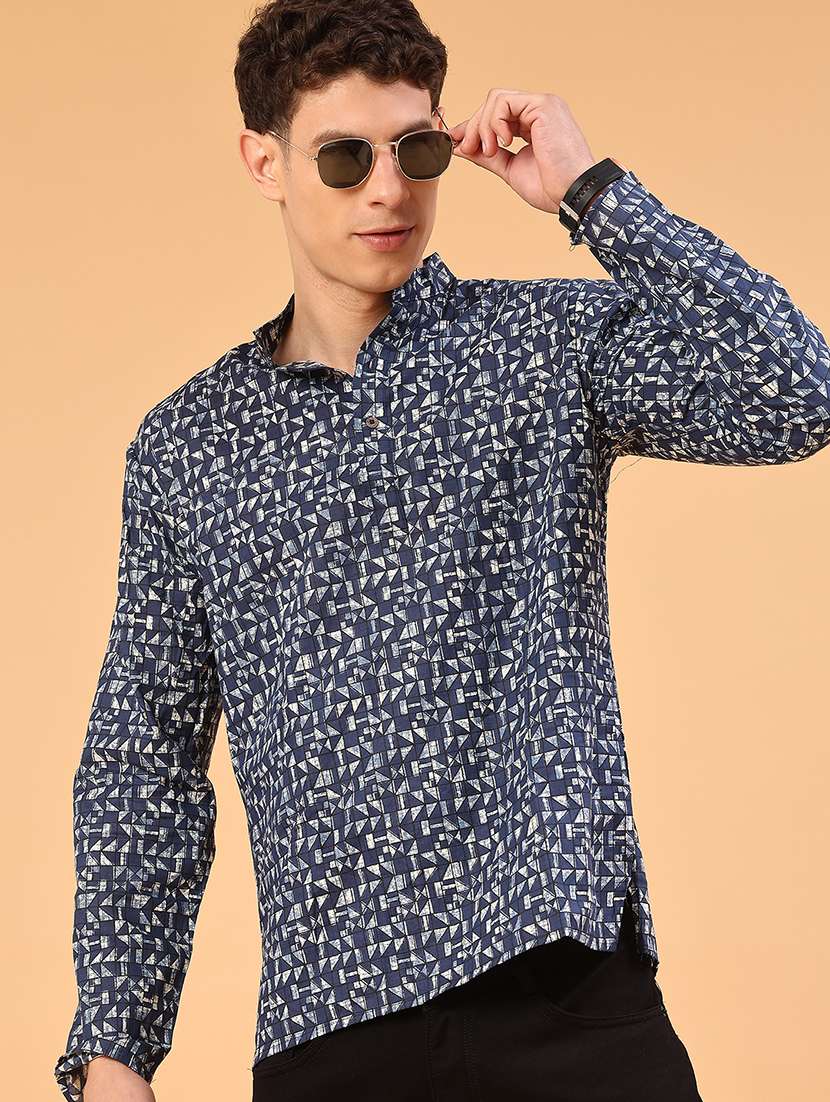 blue cotton kurta pyjama ethnic wear - 22346327 -  Standard Image - 2