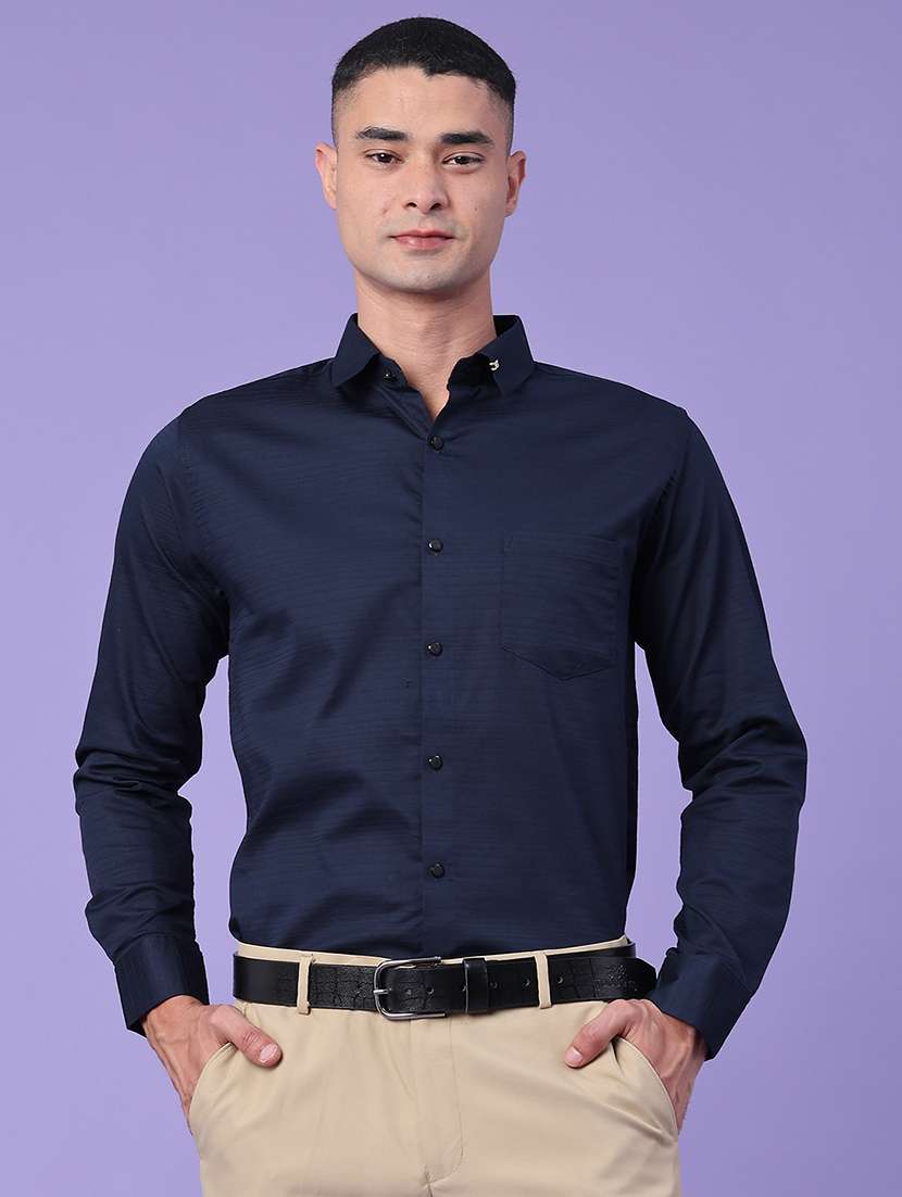 men self design long sleeve slim fit formal shirt - 22346339 -  Standard Image - 2