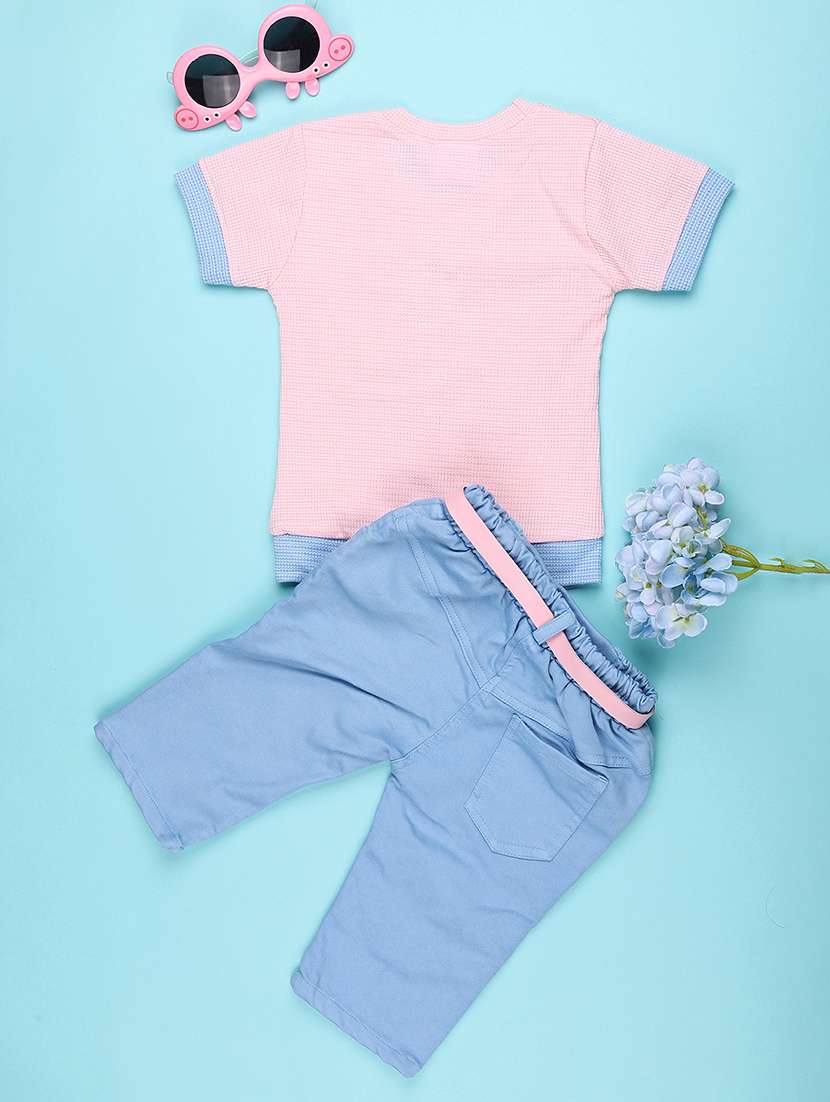 pink cotton combo infant twin set - 22346349 -  Standard Image - 2