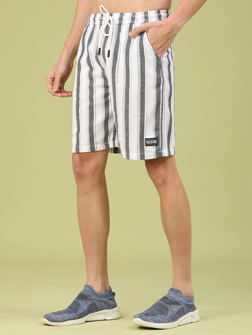 men striped mid rise regular fit bermuda shorts - 22346471 -  Standard Image - 2
