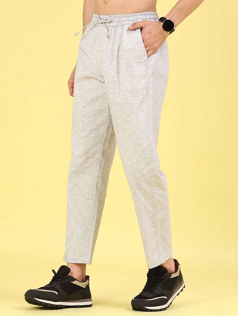 men solid mid rise ankle length track pant - 22346473 -  Standard Image - 2