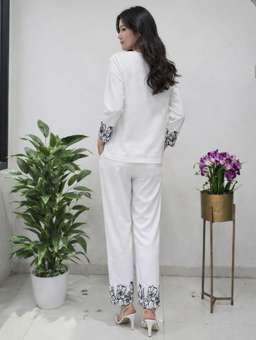 women solid with work long sleeve ethnic co-ord set - 22346493 -  Standard Image - 2